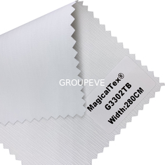 Fabrcs 100% de revêtement blancs d'abat-jour de rouleau de mousse de largeur du polyester 2.8m de coutume de Blockout pour des fenêtres