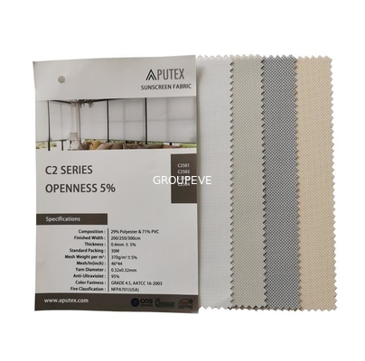 acheter Toit aveuglant la franchise sans visibilité solaire des tissus 5% de rouleau d'écran de 0.4mm fabrication en ligne