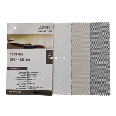 acheter Blanc Beige Gris 3% ouverture 30% polyester et 70% PVC fabrication en ligne