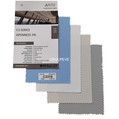 Tissu de protection solaire en polyester