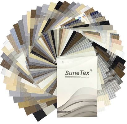 Le zèbre de franchise de 5% aveugle le tissu de protection solaire de polyester pour Windows 50mmx75mm