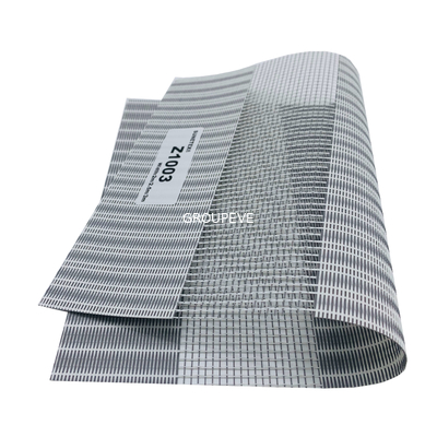 acheter De 31% du polyester 69% de PVC de zèbre de rouleau d'abat-jour de protection solaire de tissu panne d'électricité solaire semi fabrication en ligne
