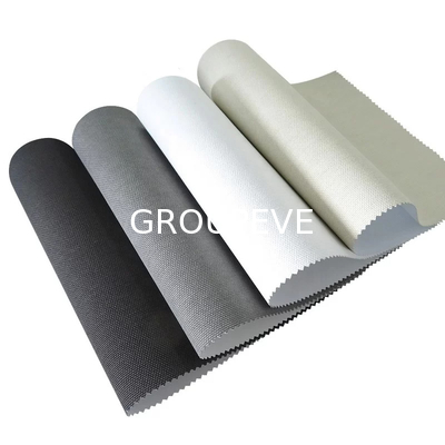 Blanc gris crème 100% polyester rouleau noir tirant vers le bas stores tissus pour fenêtre de salle de bains
