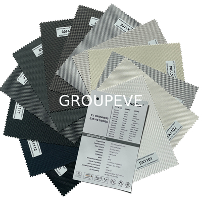 acheter 1% d'ouverture Externe Polyester solaire et PVC Roller Blinds Tissus pour le traitement des fenêtres fabrication en ligne