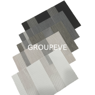acheter 5% d'ouverture texturé 2m largeur d'écran double voile à rouleaux Tissus pour fenêtre fabrication en ligne