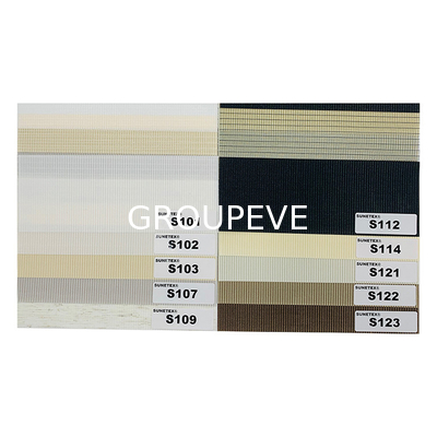 acheter Tissu pour rouleau à rouleaux à demi-noir Zebra Roller Shade Double couche Duo Blinds Zebra Blind Fabric fabrication en ligne