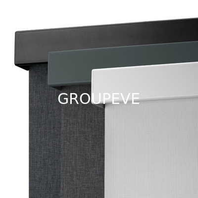 acheter Modèle simple Blanc revêtu 100% Polyester 2,8m Largeur Blinds à rouleaux légers Noir pour fenêtre fabrication en ligne