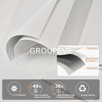 Day and Night Zebra Roller Blinds Light Filtering 100% Polyester Customizable Window Blinds