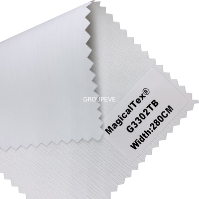 Un bon prix. Fabrcs 100% de revêtement blancs d'abat-jour de rouleau de mousse de largeur du polyester 2.8m de coutume de Blockout pour des fenêtres en ligne