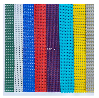 Un bon prix. PVC 1000D pourpre jaune blanc a enduit le polyester Mesh Fabric Mesh Cloth 9x12 en ligne