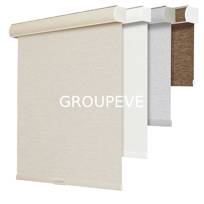 Un bon prix. Polyester et PVC fenêtre intérieure Jacquard horizontal Polyester rouleau écrans solaires en ligne