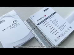 340gm Rideaux à rouleaux anti-incendie en tissu revêtement blanc