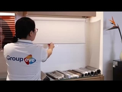 Tissu de store enrouleur en polyester imperméable crème gris 140 g/m²